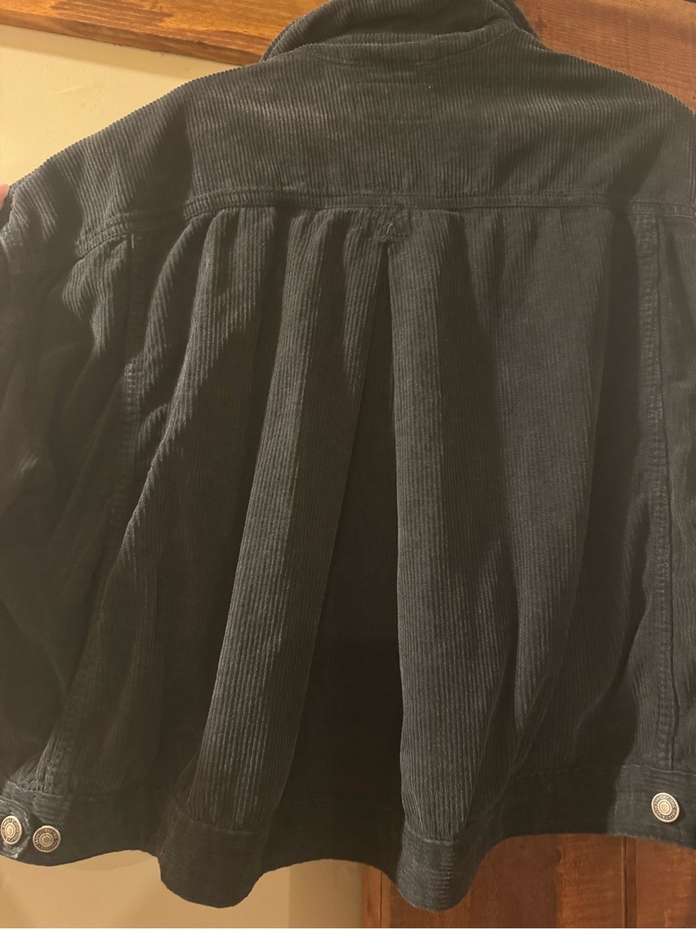 We The Free Opal Swing Corduroy Utility Jacket in Washed Black - Size Medium - Picture 16 of 16